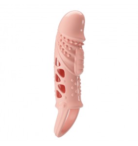 PRETTY LOVE - Cecelia Vibrating Penis Sleeve With Ball Strap (L:14cm - D:4cm)
